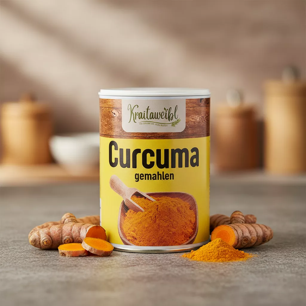 Curcuma gemahlen in Streudose - Kraitaweibl