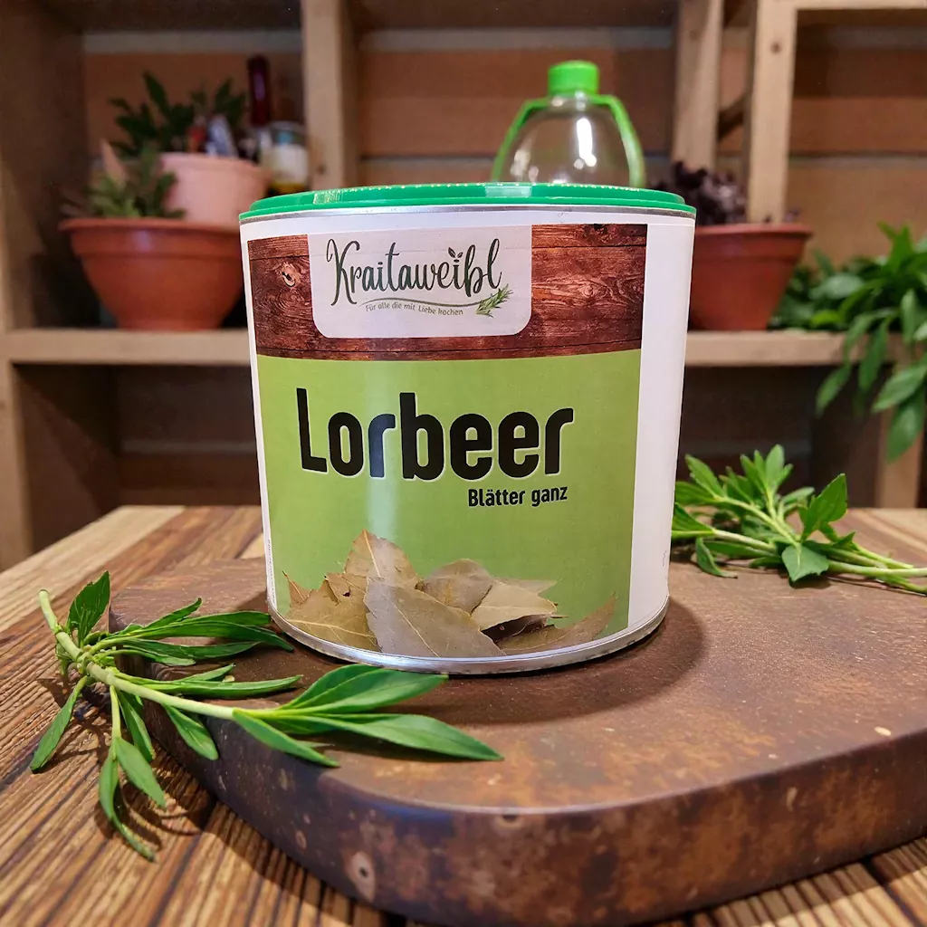 Lorbeerblätter ganz in Vorratsdose - Kraitaweibl e.U.