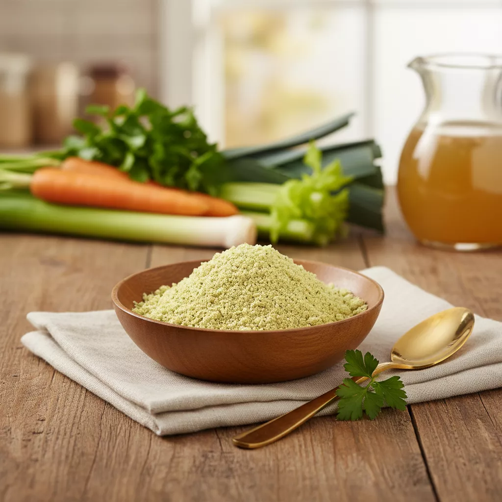 Suppe pflanzlich als Granulat zum Aufgießen