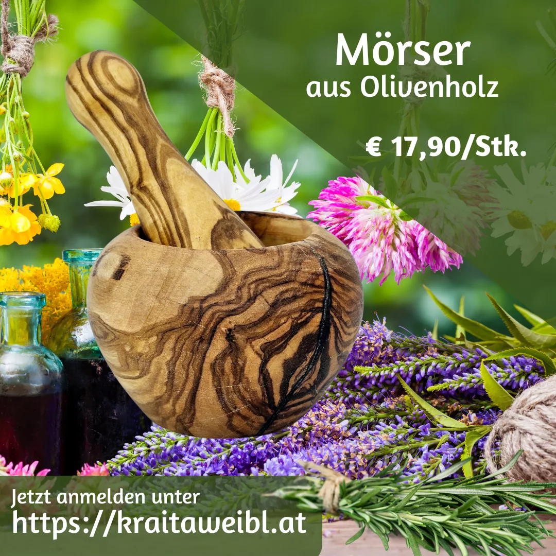 Mörser aus Olivenholz